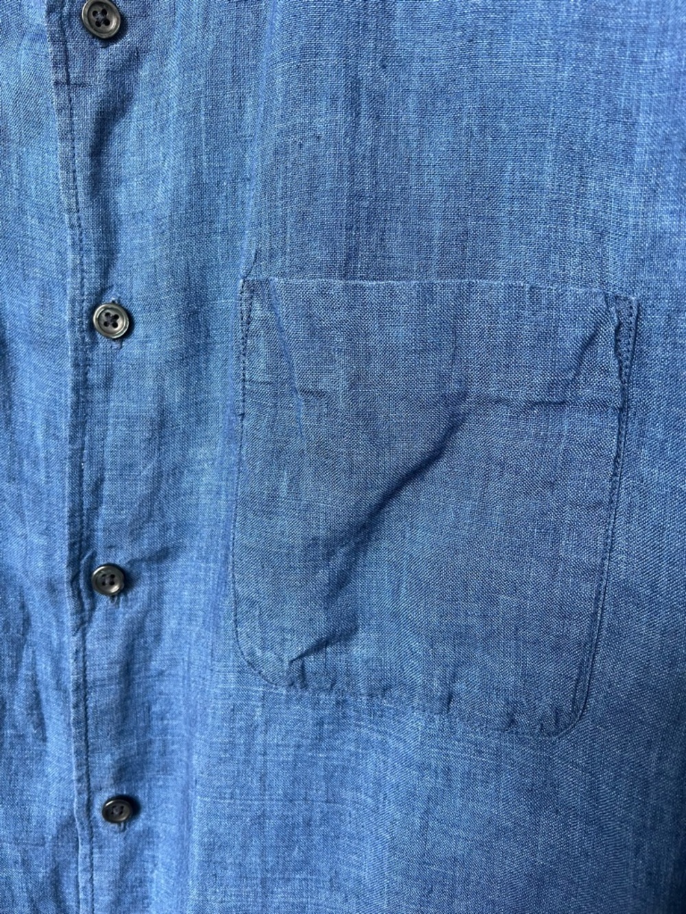 Blue linen long sleeve shirt - Men’s XL - Picture 3 of 8